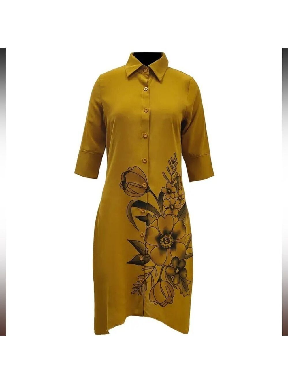Floral Print Button Front Dress